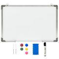 vidaXL Magnetická tabuľa stierateľná za sucha biela 50x35 cm oceľ