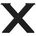 vidaXL Nohy konferenčného stolíka v tvare X, 2 ks, čierne, 50 x (42-43) cm, oceľové