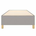 vidaXL Posteľný rám s boxspringom bledosivý 100x200 cm látka