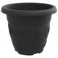vidaXL Kvetináče 24 ks Čierna Ø 26 x 21.5 cm Plast
