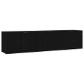 vidaXL Nástenné TV skrinky 3 ks čierne 57x34,5x40 cm