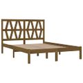 vidaXL Posteľný rám medovo-hnedý borovicový masív 140x190 cm