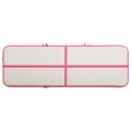 vidaXL Nafukovacia žinenka s pumpou 300x100x15 cm, PVC, ružová