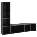 vidaXL TV skrinky 2 ks lesklé sivé 142,5x35x36,5 cm drevotrieska
