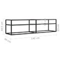 vidaXL TV stolík biely mramorový 160x40x40,5 cm tvrdené sklo