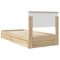 vidaXL Úložná posteľ Sonoma dub 90 x 190 cm Kompozitné drevo