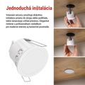 Mikrovlnný senzor prítomnosti IP20 24GHZ 2000W, biela