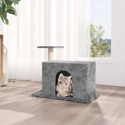 vidaXL Škrabadlo pre mačky so sisalovými stĺpikmi bledosivé 51 cm