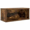 vidaXL Roh na skladovanie CD 2 ks Dymový dub 40 x 17 x 17 cm