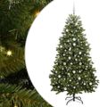 vidaXL Umelý Sklápací Vianočný Stromček Zelená 210 cm PVC a oceľ