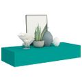 vidaXL Nástenná zásuvková polica modrá 60x23,5x10 cm MDF