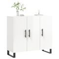 vidaXL Komoda vysoký lesk biela 90x34x80 cm kompozitné drevo