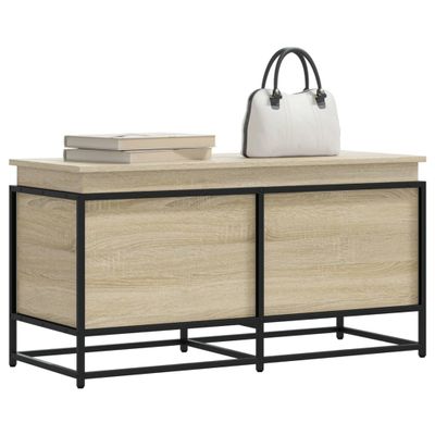 vidaXL Úložný box s vekom dub sonoma 100x40x51,5 cm kompozitné drevo