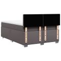 vidaXL Boxspring posteľ s matracom sivá 160x200 cm umelá koža