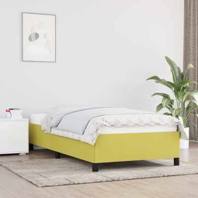 vidaXL Posteľ bez matraca zelená 100x200 cm látka