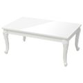vidaXL Konferenčný stolík vysoký lesk biely 100x50x42 cm kompoz. drevo
