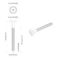 vidaXL Drevo skrutky 12 ks Strieborná M6 x 70 mm Oceľ