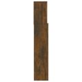 vidaXL Čelo postele so skrinkou dymový dub 180x19x103,5 cm