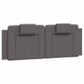 vidaXL Posteľ Viana s matracom sivá 120x200 cm umelá koža