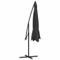 vidaXL Závesný záhradný slnečník, hliníková tyč 350 cm, čierny
