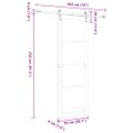 vidaXL Posuvné dvere Biela 78 x 232 cm Masívne borovicové drevo a sklo