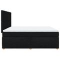vidaXL Posteľný rám boxspring s matracom čierny 180x200 cm látka