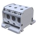 Svorka univerzálna RKA 50 1/6 L G, 150 A, 1pól. (6x vstup), AL/CU, sivá, na DIN/na panel