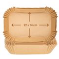 TESLA AirCook QB2065 - papierová forma pre horúcovzdušnú fritézu 22 x 14 cm (100 ks)