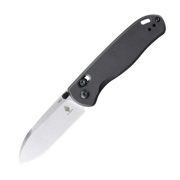 Kizer V3619C1 Drop Bear Gunmetal Aluminium vreckový nôž 7,6 cm, sivá, hliník