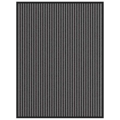 VidaXL Rohožka Stripe Black and Grey 90x120 cm