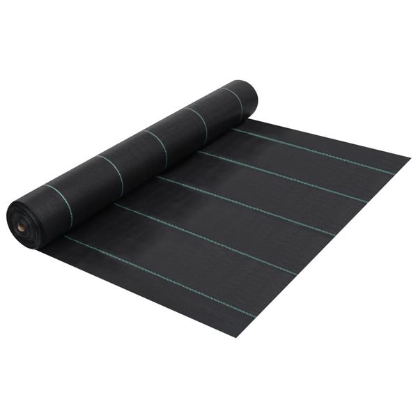 vidaXL Tkanina proti burine PP 2x10 m čierna