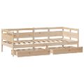 vidaXL Denná posteľ so zásuvkami 90x200 cm masívna borovica
