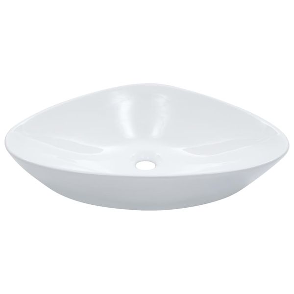 vidaXL Umývadlo 58,5x39x14 cm, keramika, biele