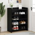 vidaXL Skriňa na topánky Čierny dub 73,5 x 36 x 92 cm Kompozitné drevo