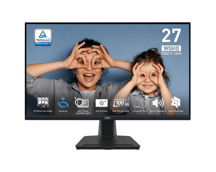 MSI Pro/MP275Q/27''/IPS/QHD/100Hz/1ms/Čierna/3R