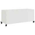 vidaXL TV skrinka biela 100,5x39x43,5 cm oceľ