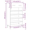 vidaXL Botník lesklý biely 60x35x105 cm spracované drevo