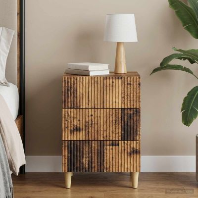 vidaXL Nočný stolík Staré drevo 43 x 41 x 66,5 cm Kompozitné drevo
