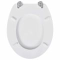 vidaXL WC sedadlo, poklop z MDF, jednoduchý dizajn, biele