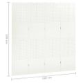 vidaXL Paraván so 4 panelmi, biela 160x180 cm oceľ