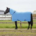 vidaXL Plášť pre kone Plný aqua 125 cm Polyesterová fleecová tkanina