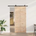 vidaXL Posuvné dvere 80 x 208 cm Borovicový masív Prírodná