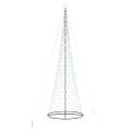 vidaXL LED vianočný stromček Studená biela 500 cm Kov