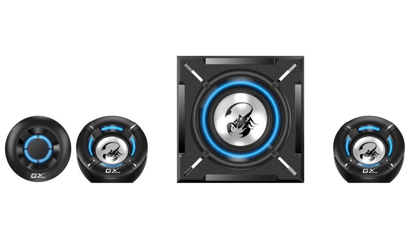 GENIUS repro GX GAMING SW-G2.1 1000/ 2.1/ 26W/ Čierne reproduktory, herné, 2.1, 26W, černo-modré