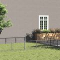 vidaXL Koterec pre psy strieborný 40 m² oceľ