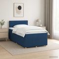 vidaXL Posteľ boxspring s matracom Modrá 120 x 190 cm Látka