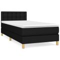 vidaXL Posteľný rám boxspring s matracom čierny 80x200 cm látka