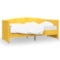 vidaXL Pohovka s USB žltá zamatová 90x200 cm