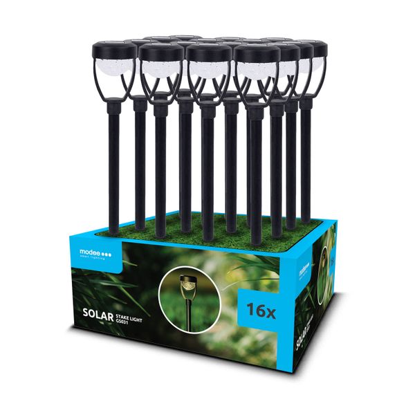 Modee záhradná solárna LED lampa GS031 40cm, HB40 40 mAh (ML-GS031)