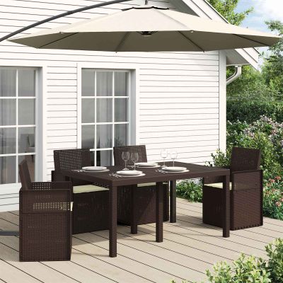 vidaXL Vankúše na sedenie 4 pcs Krémová 47 x 36 x 2 cm Polyester